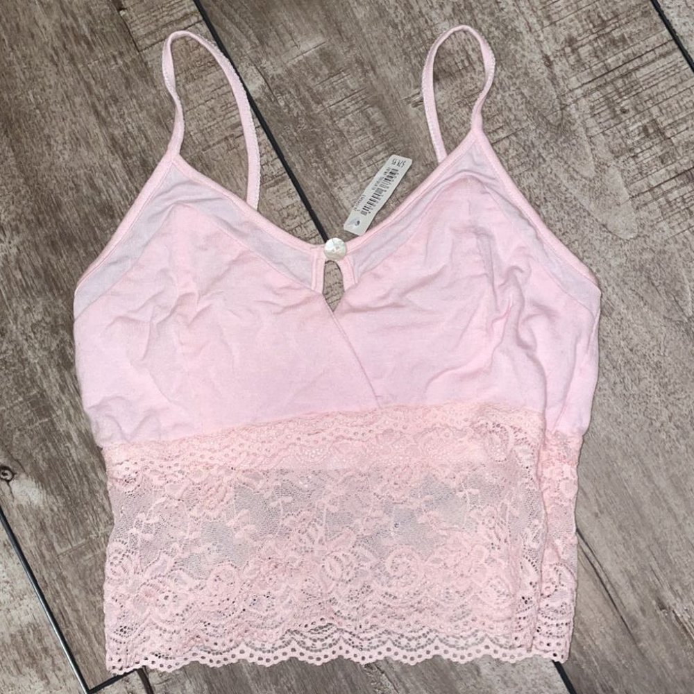 pink lace bralette top!